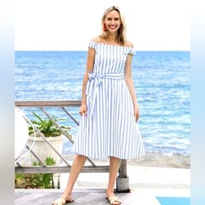 Draper James Off the Shoulder Midi Dress, Size 6. Brand New, Never Worn